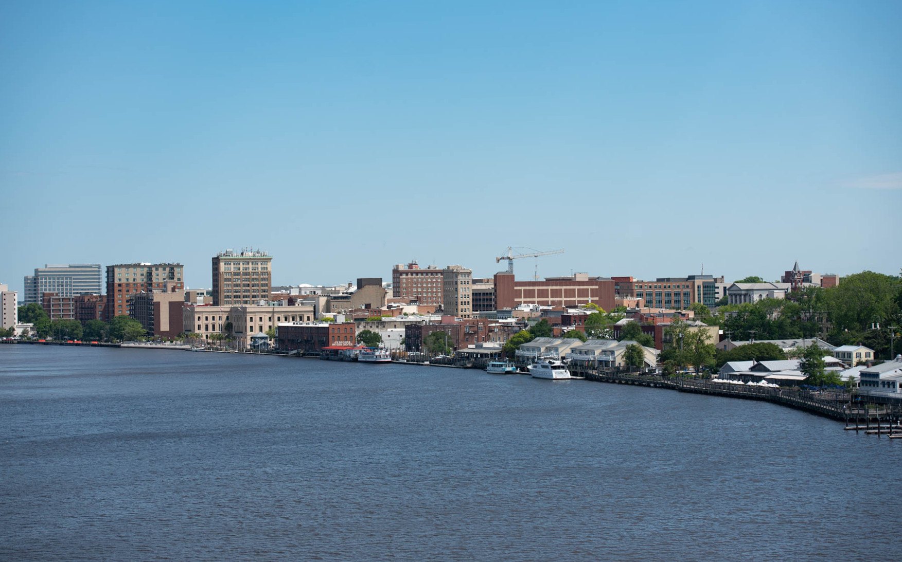 Wilmington’s downtown waterfront on the Cape Fear River